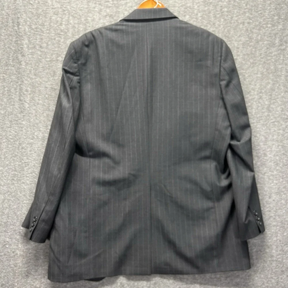 Brooks Brothers Makers‎ Brooksease Wool Pinstripe Gray Blazer Size 46L